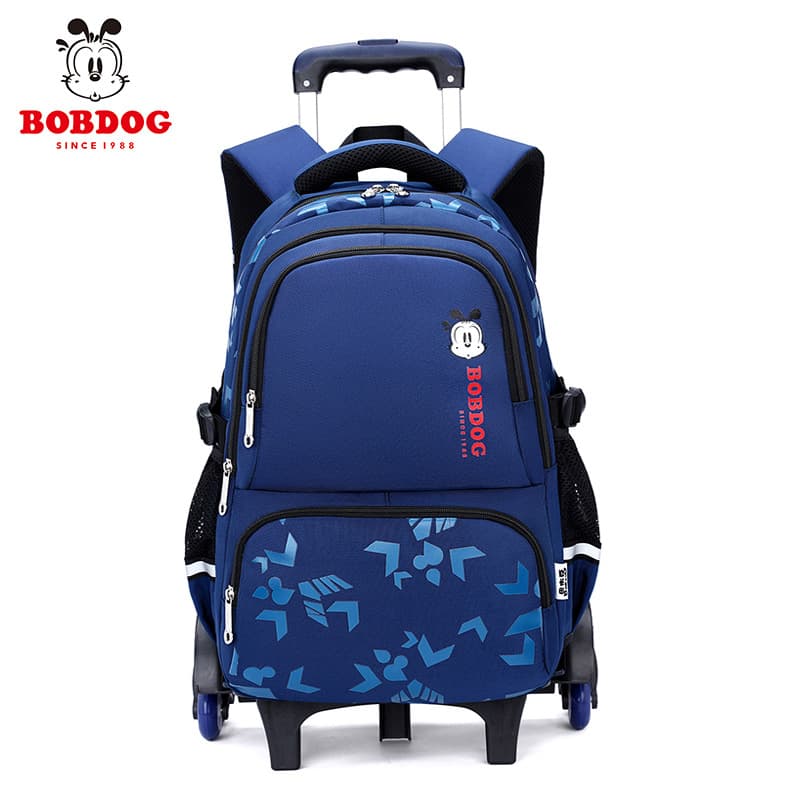 Babudou dual-use rolling backpack for boys aged 8-12, waterproof for grades 2-3-6.