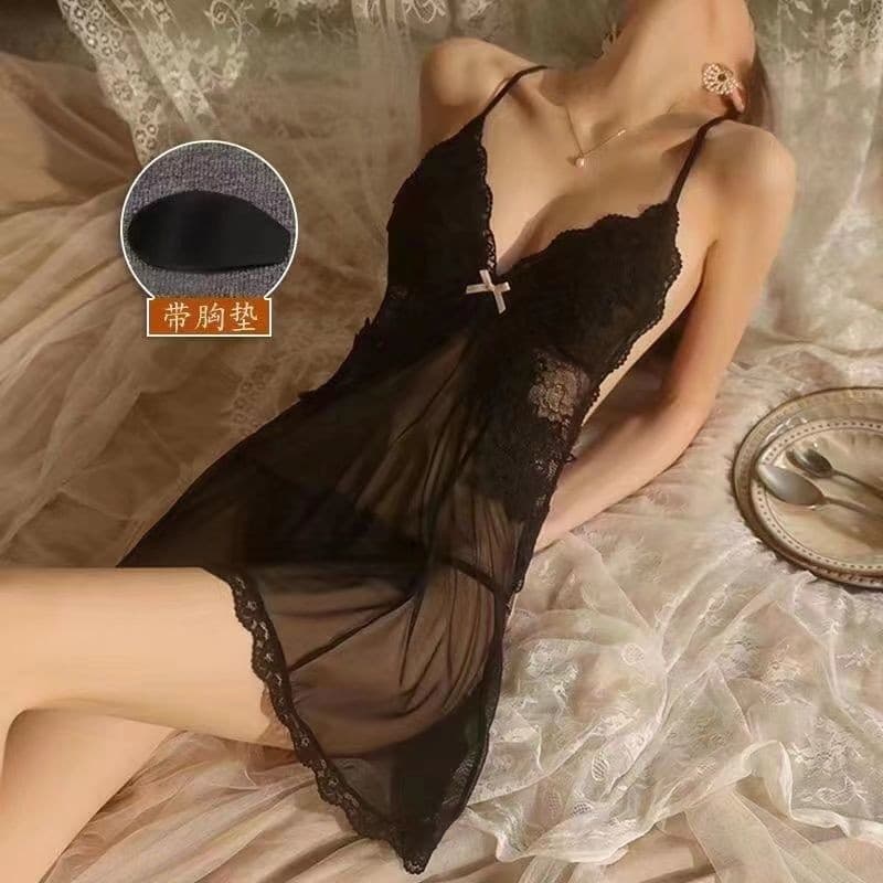 2024 New Lingerie Pure Desire Plus Size Sexy Lace Chemise Lazy Style Lingerie