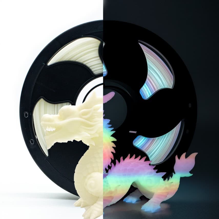 Tuosen 3D Printing Consumables PLA Luminous Rainbow 3D Printer Consumables 1kg Luminous PLA Consumables Tuozhu Creative