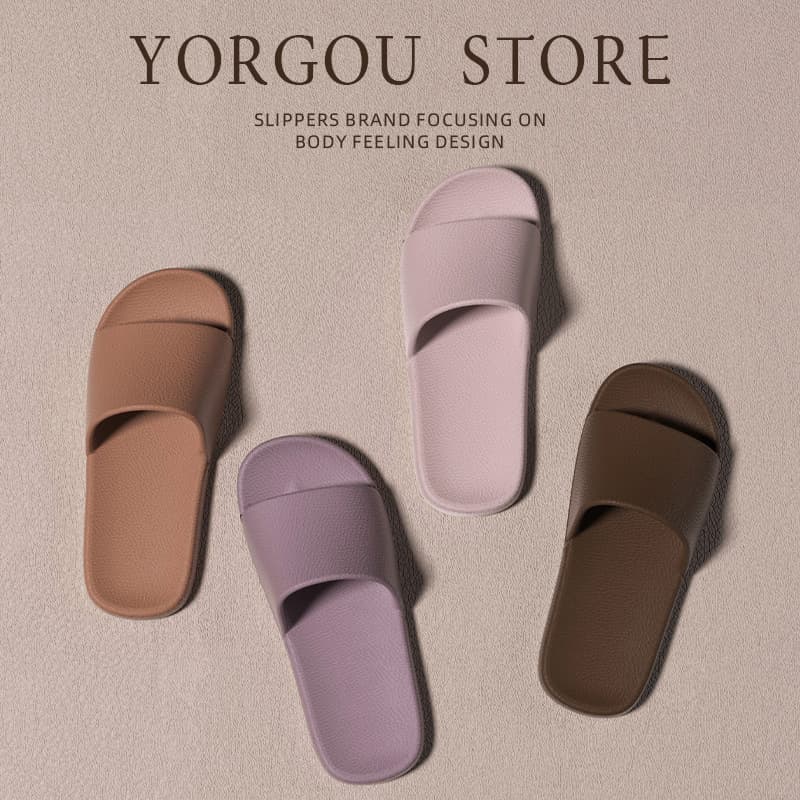 Japanese Style Quiet Slippers for Women, Summer Slippers for Indoor Home Bathroom Non-Slip Household Anti-Odor Cool Slippers for Men