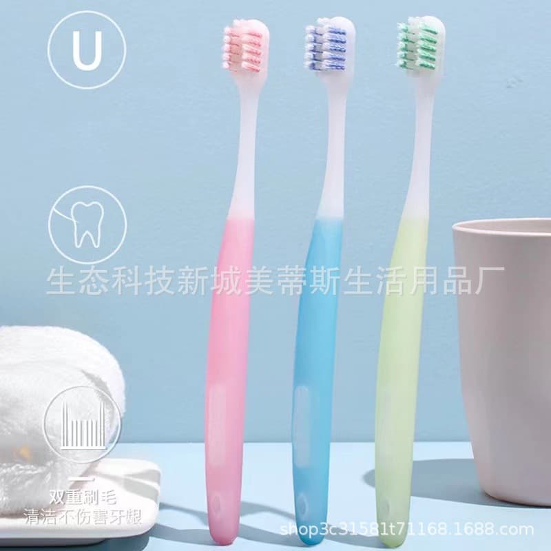 Orthodontic Toothbrush Bamboo Charcoal Orthodontic Toothbrush Soft Bristle Orthodontic Toothbrush Orthodontic Set U-Shape Toothbrush Bracket Toothbrush