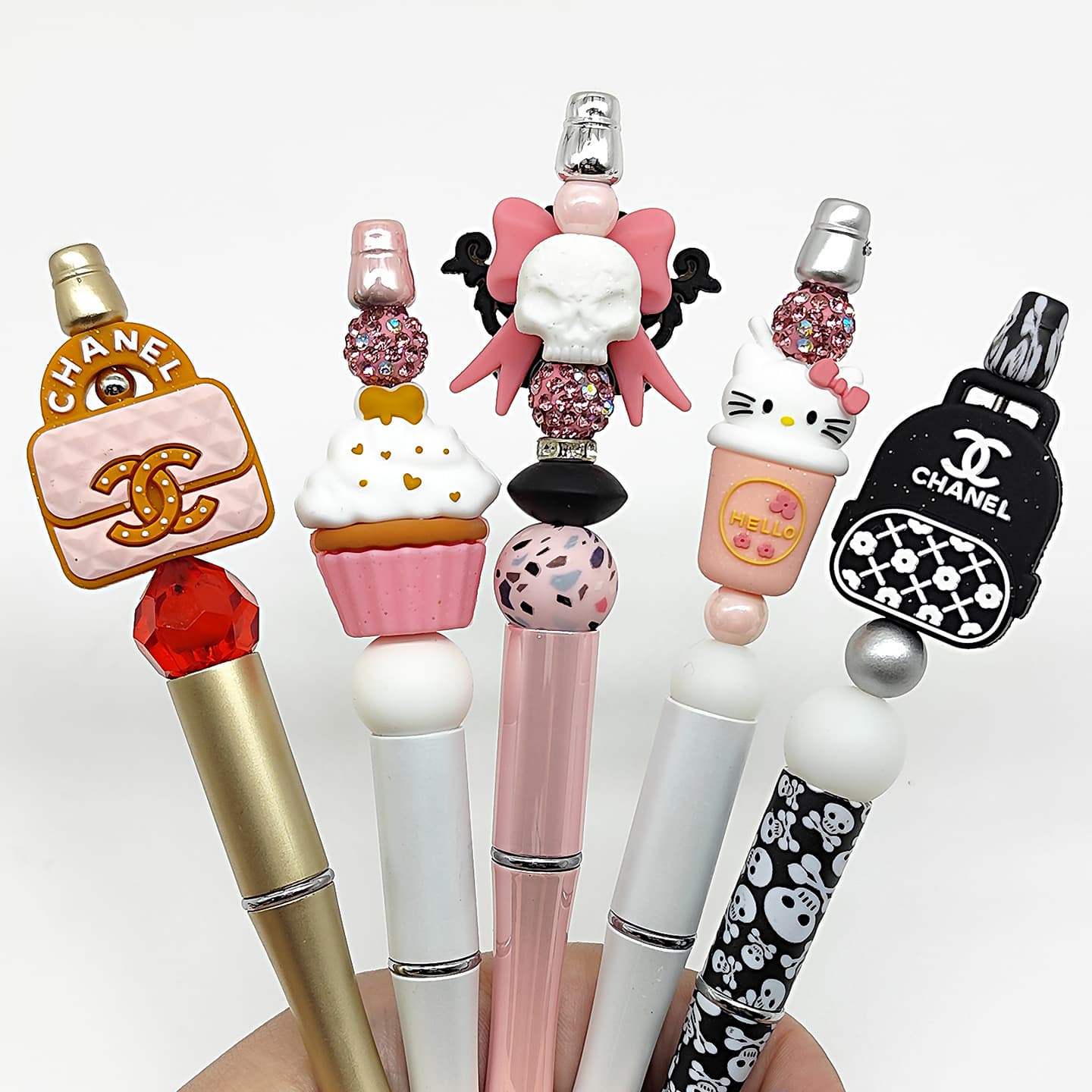 New DIY Beaded Pen Loose Beads Baby Teether Beads Cartoon Fashion Silicone Beads Food Grade Silicone Beads Wholesale