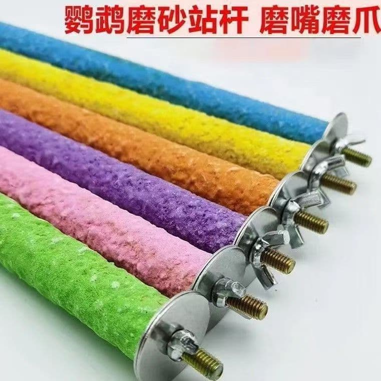 Parrot Grinding Claws Frosted Standing Pole Bird Cage Accessories Standing Pole Standing Parrot Toy Bird Toy Bird Standing Pole Manufacturer Wholesale