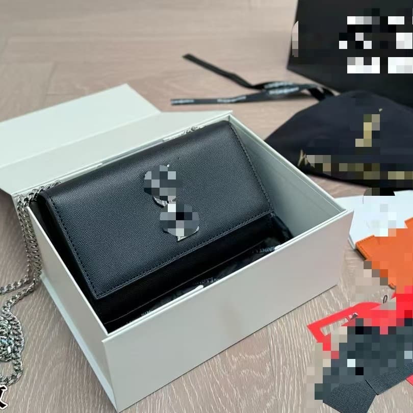 Cross-border popular Y family women's caviar leather envelope chain flip small square bag single shoulder armpit crossbody bag for women