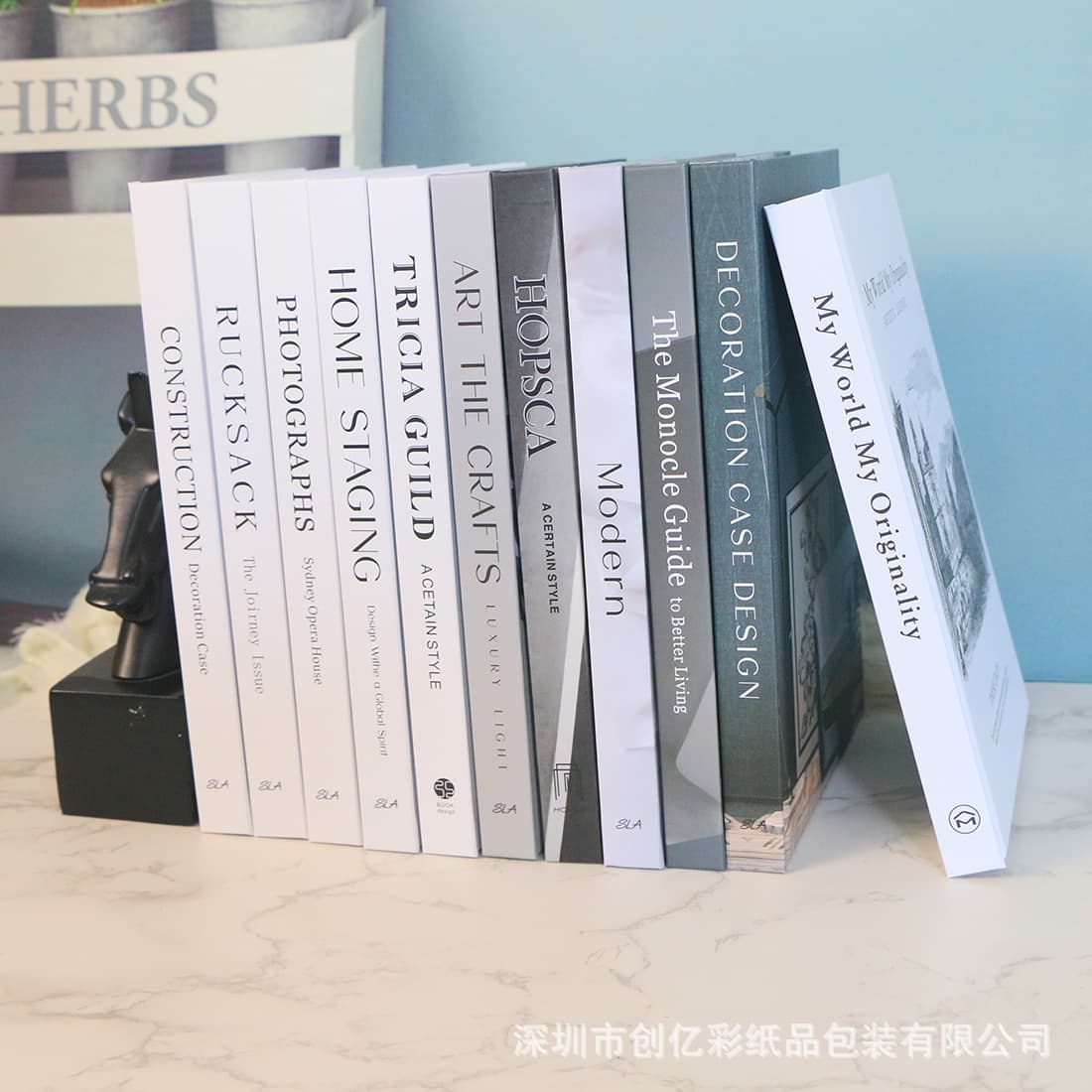 Flip-Page Sample Room Decoration Photography English Book Design Art European and American Style Minimalist INS Living Room Ornament