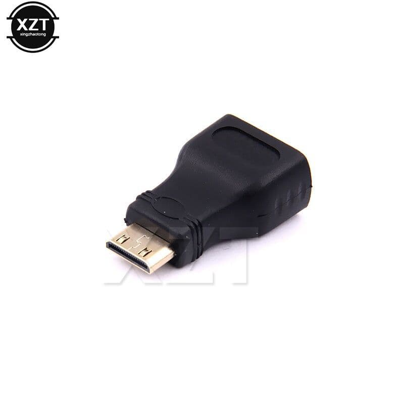 Mini HDMI male to HDMI female high-definition adapter, small to large for laptop, tablet to monitor connection