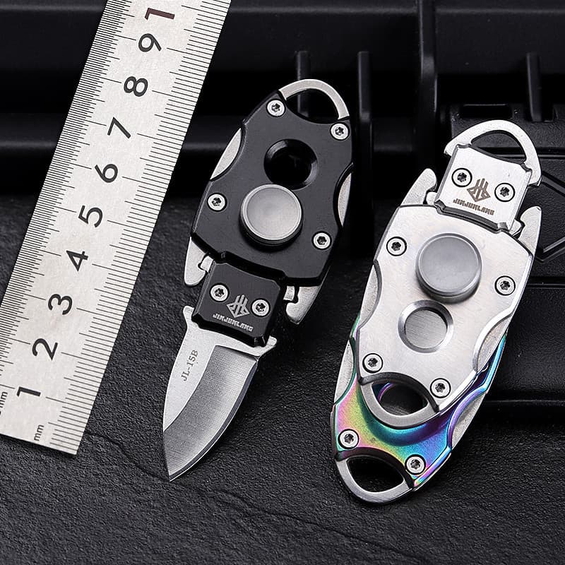Fidget Spinner Knife EDC Multi-function Outdoor Folding Knife Mini Pocket High Hardness Self-defense Folding Knife