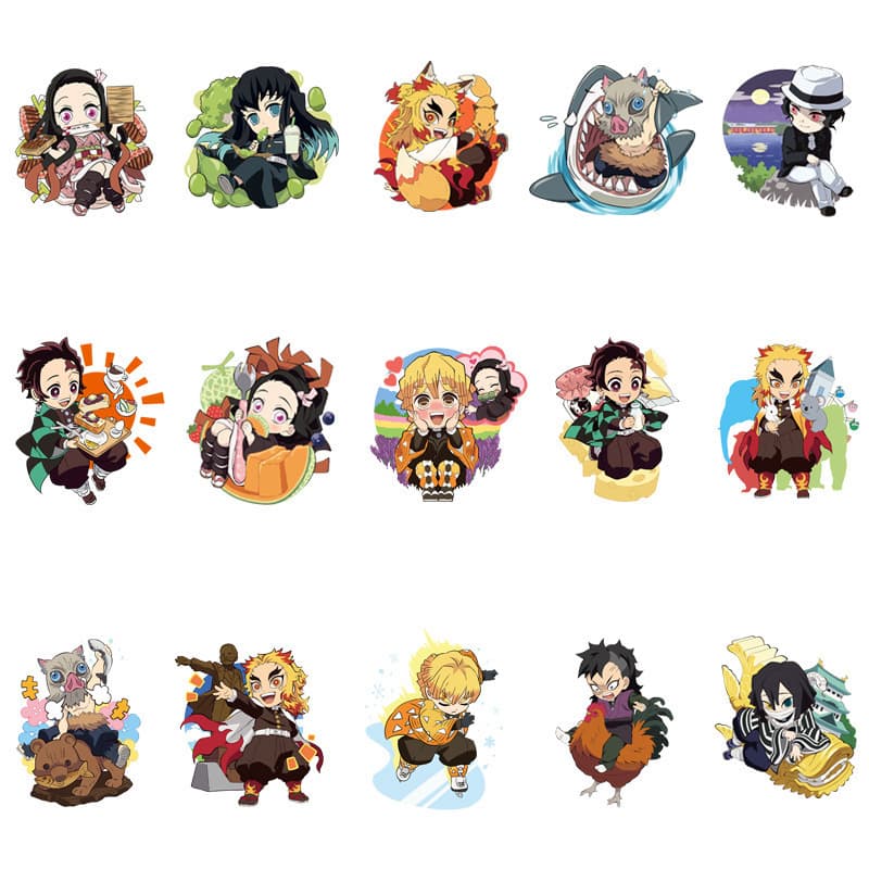 Animation peripherals Demon Slayer: Kimetsu no Yaiba Christmas series double-sided acrylic keychain school bag pendant jewelry cross-border figures