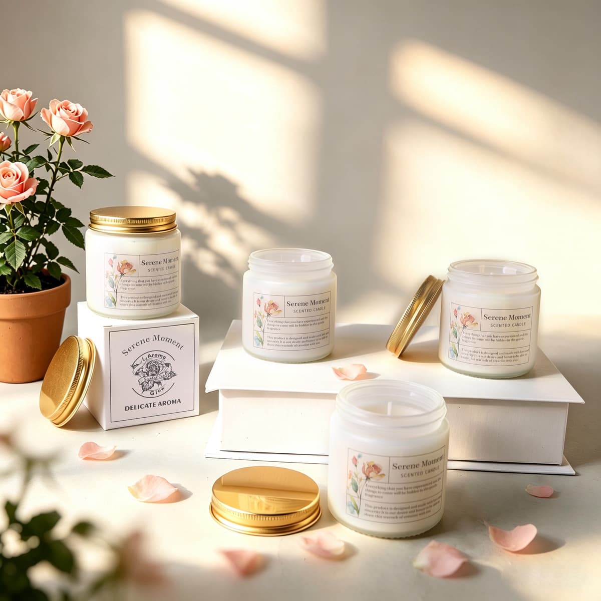 Cross-border Wholesale Cross-border Scented Candle Gift Smokeless Scented Candle Frosted Glass Cup Home Fragrance Souvenir Ornament