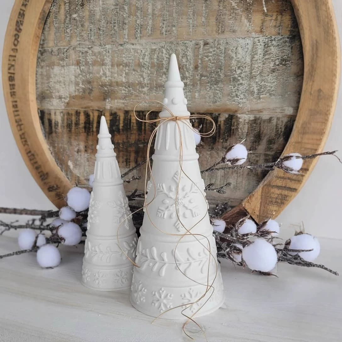 Christmas Tree Snowflake Texture Silicone Candle Mold Christmas Series Ambiance Art Plaster Casting Mold