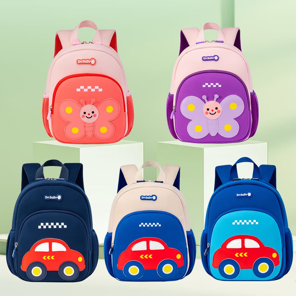 Kindergarten Girls 3-5 Years Old Children's Schoolbags Small Class Preschool Animal Backpack Primary School Students Car Backpack