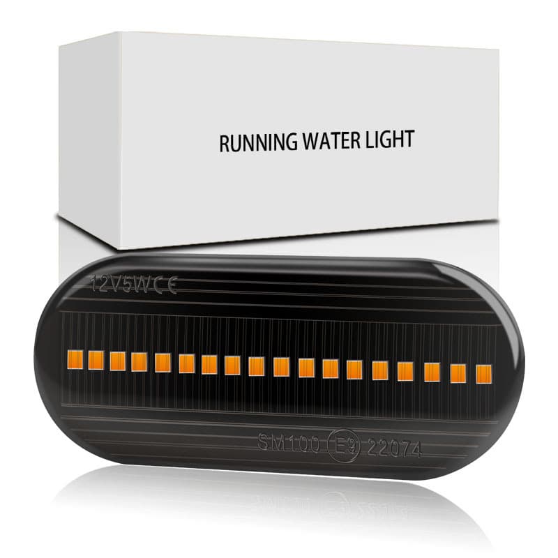 LED Leaf Board Side Marker Lights for VW Golf Bora Passat Polo Car Water Flowing Turn Signal Lamp Automotive Accessories