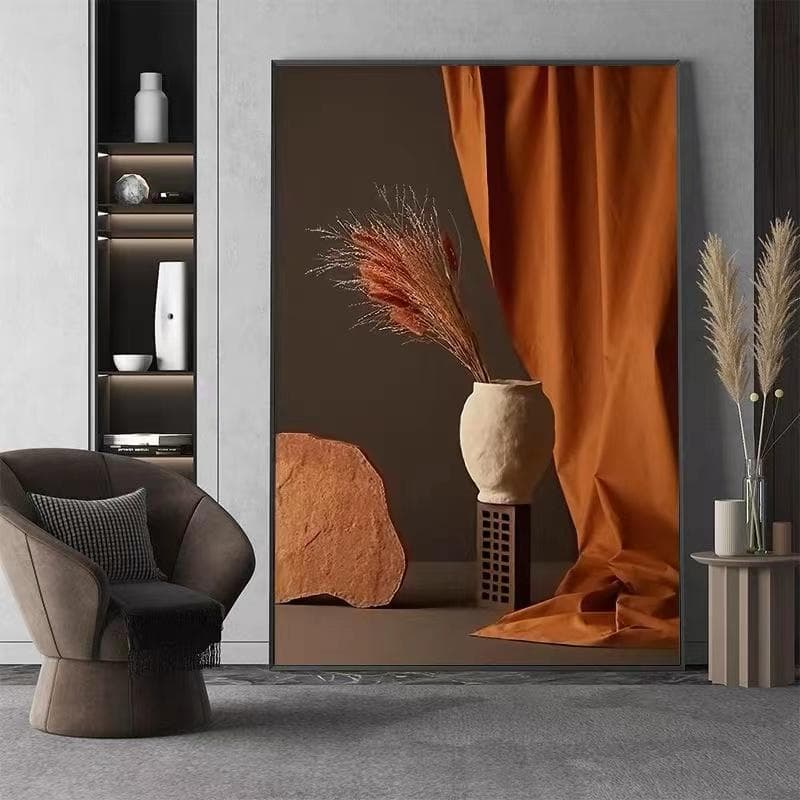 Artistic wheat ear decorative painting, dining room, foyer, corridor, bedroom mural, vase 6080
