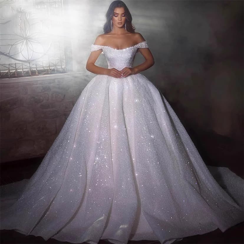 2026 New One-Shoulder Vintage Lace High-Waist Train Wedding Dress for Bride, Factory Direct Source