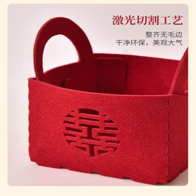 Get married early and have a baby, basket mold basket, wedding bed decoration ornaments, wedding room layout combination, press bed, dried fruit supplies