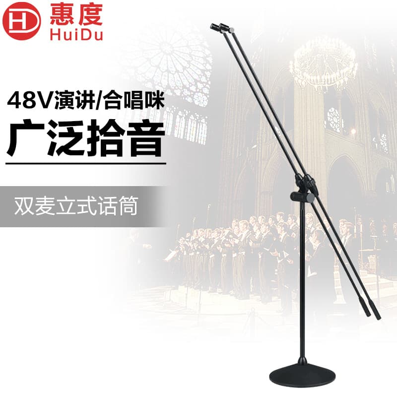 HuiDu Professional Floor-Standing Conference Speech Microphone for Performances, Choir, Stage