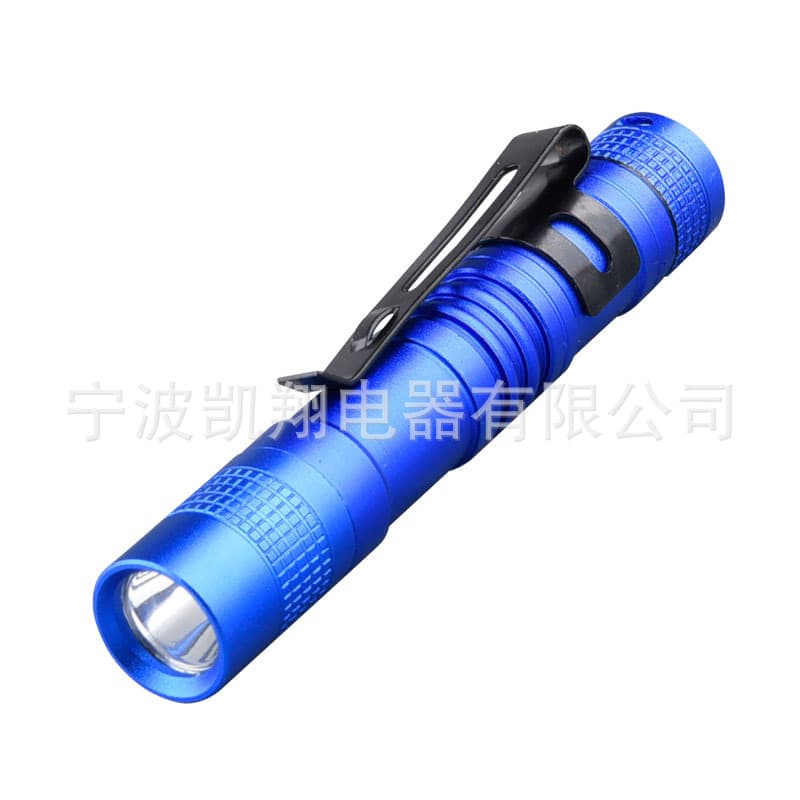 Mini Portable Dry Cell Pen Light Clip-on Lighting 1xAA or 2xAA Battery Aluminum Alloy Flashlight