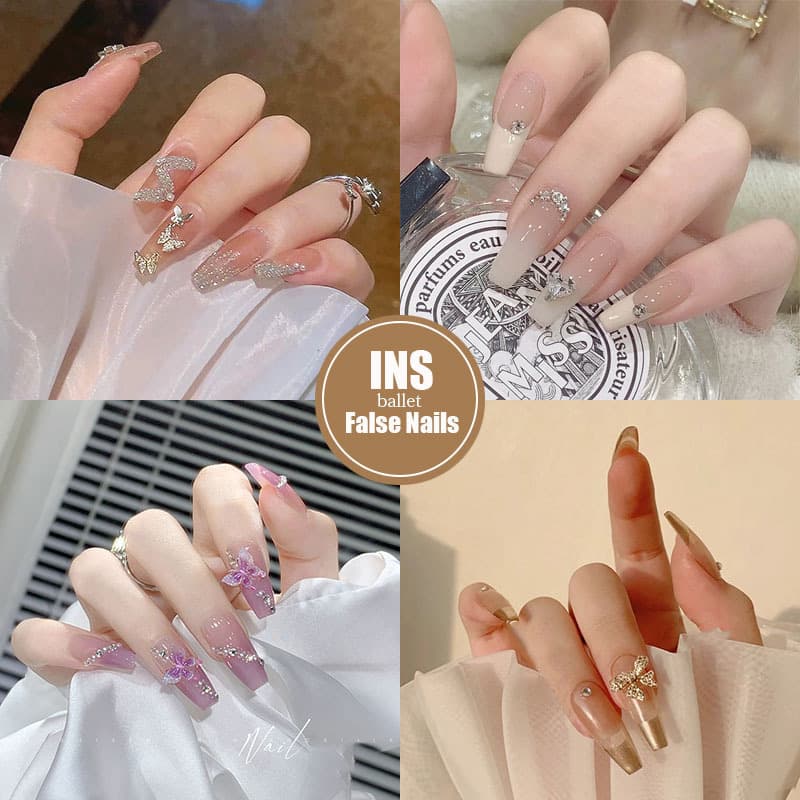 High-End Dazzling Wearable Nails, Detachable Nail Patches, Finished Fake Nails, Wearable Nail Pieces