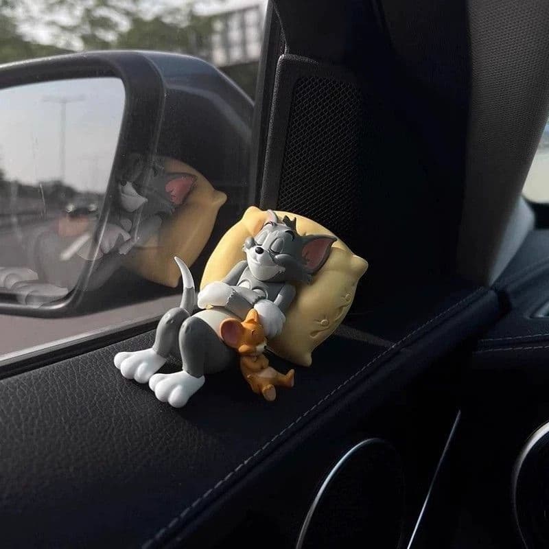 Tom and Jerry Car Dashboard Decoration, Cute Desk Ornament Figurine, Small Desktop Toy