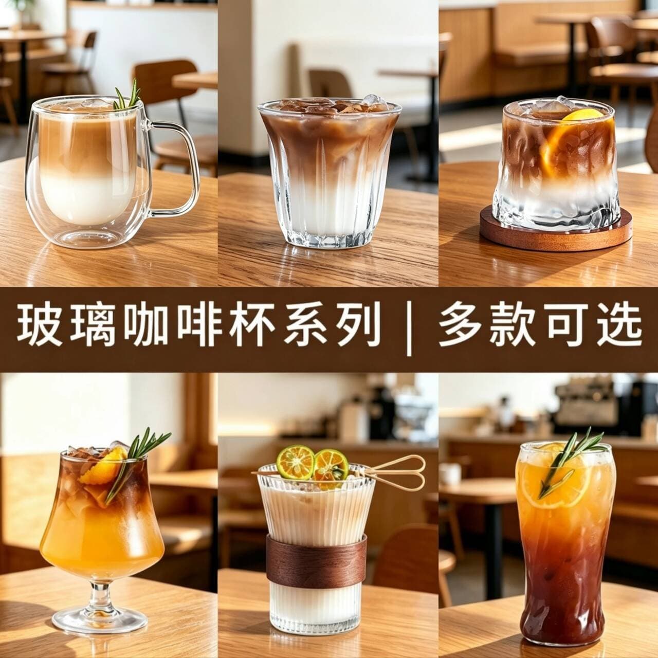 Household Coffee Cup Thickened Glass Cup Americano Espresso Premium Latte Cup Dirty Coffee Cup Bamboo Sleeve Glass Cup