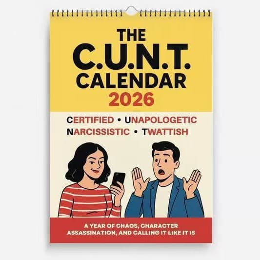 Cross-Border Bestseller Calendar 2026 THE C.U.N.T. CALENDAR Central Ministry of Commerce Calendar New Wall Calendar