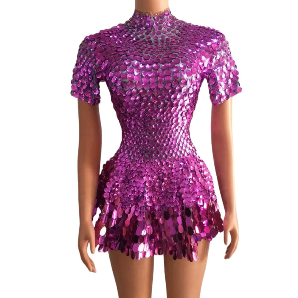 STOCK Sequin Sparkle Skirt Dance Performance Costume Nightclub Group Stage Outfit Hot Selling in Europe and America Cross-Border