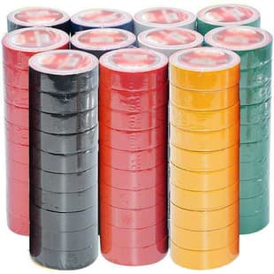 10 Rolls - Electrical Tape PVC Waterproof Insulating Flame-Retardant Tape, Strong Adhesion for Wires, Bulk Large Rolls