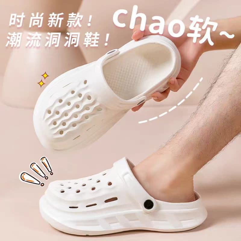 Summer Unisex Thick-Soled Anti-Slip Garden Clogs with Covered Toe, Beach Sandals for Men and Women