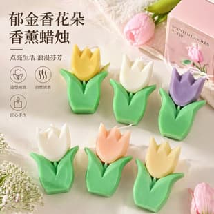 Tulip Scented Candle, Flower Shape, Teacher's Day Souvenir Gift, Bedroom Premium Aroma Decoration Small Ornament
