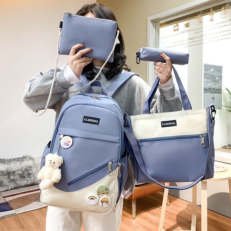 Korean Style Lightweight Versatile Backpack for High School and Middle School Students, Large Capacity Campus Backpack for Elementary School Students, Trendy