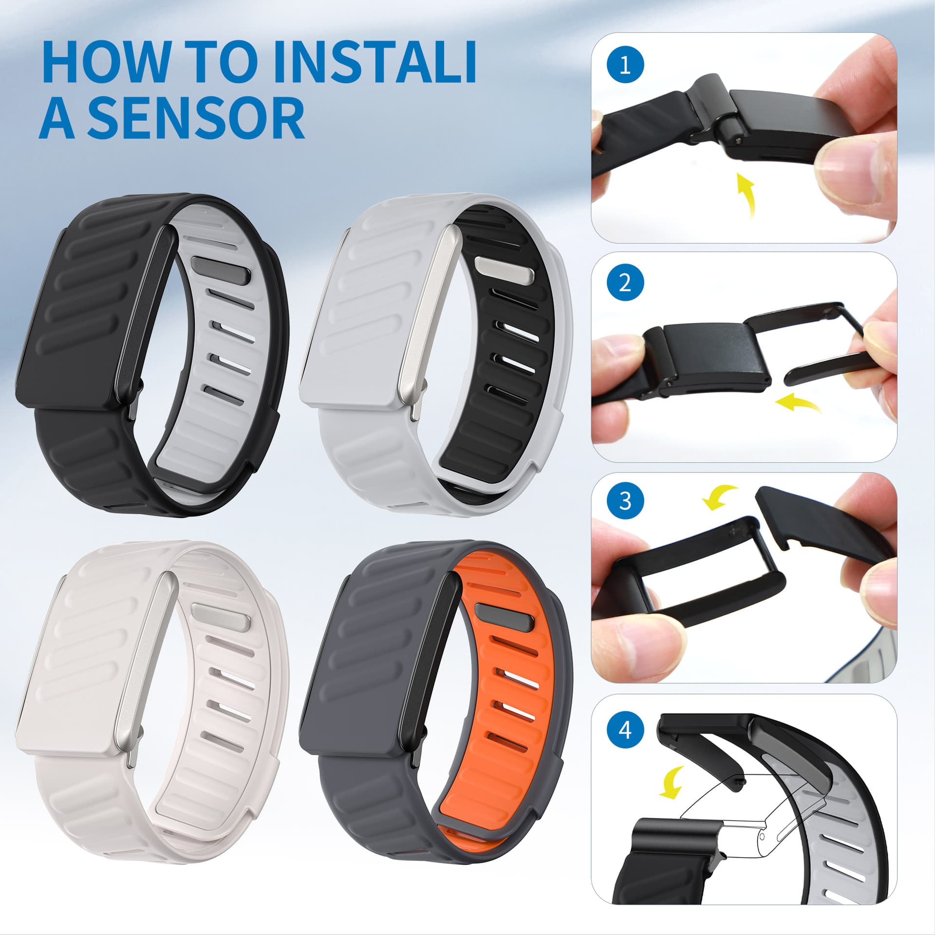 Two-Tone Silicone Wristband Whoop Watch Band Fitness Tracker Strap Durable Comfortable Handheld Device Accessory