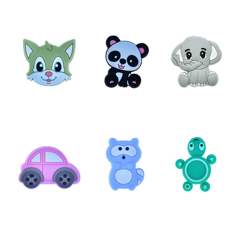 Animal Silicone Beads Resin Koala Crown Cartoon Anime Accessories DIY Parts Food-grade Chewable Teether