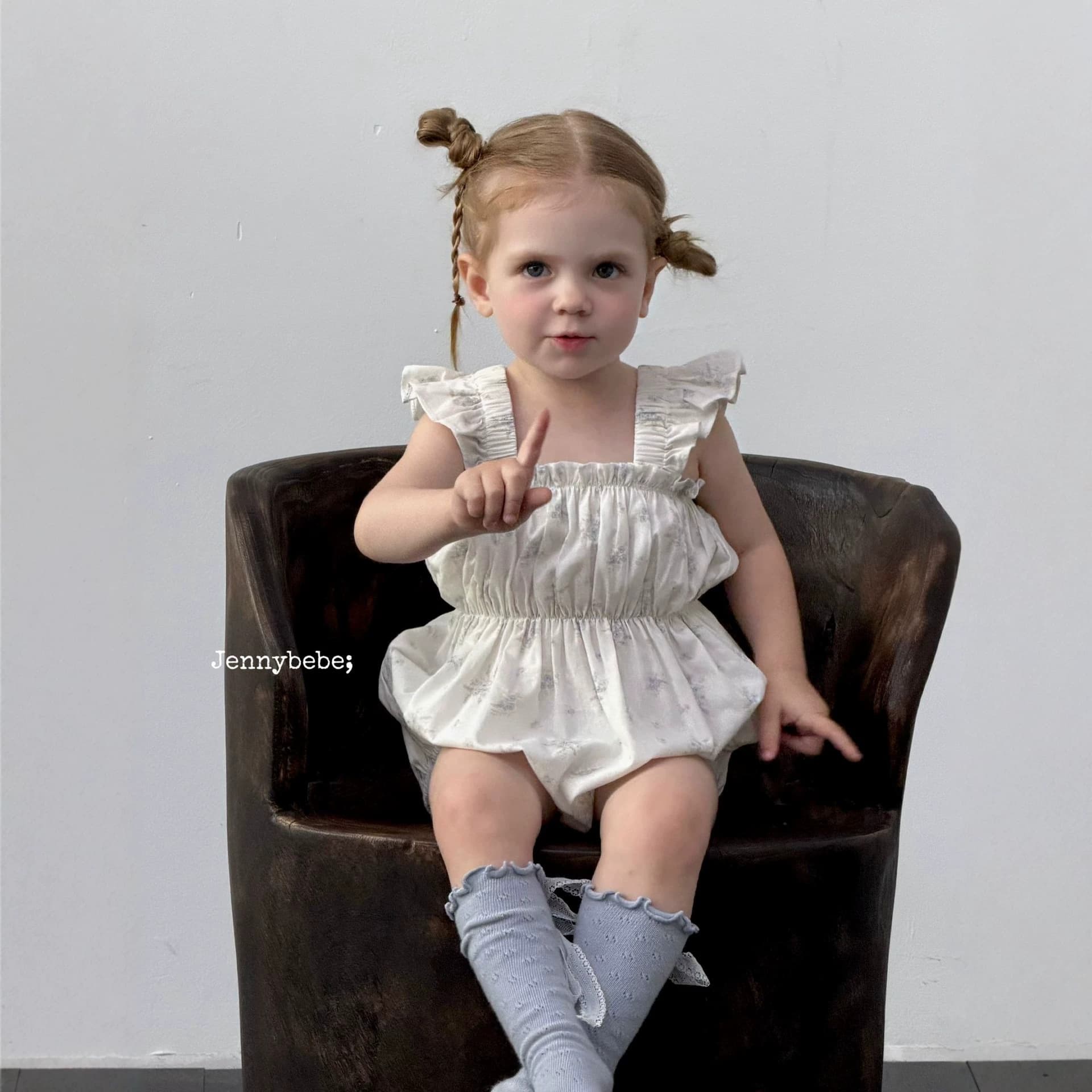 Jennybebe 2026 Summer Thin Baby Girl Triangle Diaper Coverall, Fresh Floral Print Vest Bodysuit Romper