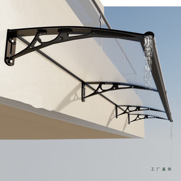 Aluminum alloy large water trough window awning outdoor endurance board home sunshade and rain protection balcony eaves canopy door frame