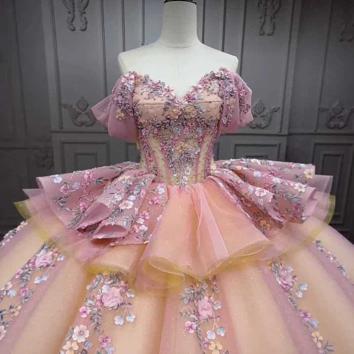 European and American Cross-Border One-Shoulder Heavy Craft Evening Gown French Embroidered Tulle Dress Bride Wedding Dress Adult Ceremony Dress