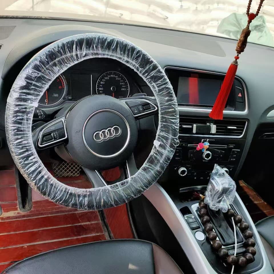 Car steering wheel cover plastic transparent steering wheel protective cover thickened LDPE material car interior anti-slip