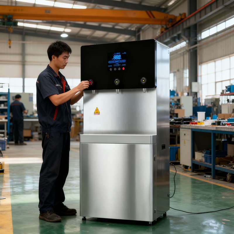 Factory Customized Commercial Hot and Cold Water Dispenser, Cross-Border Stainless Steel Boiler, Direct Drinking Machine
