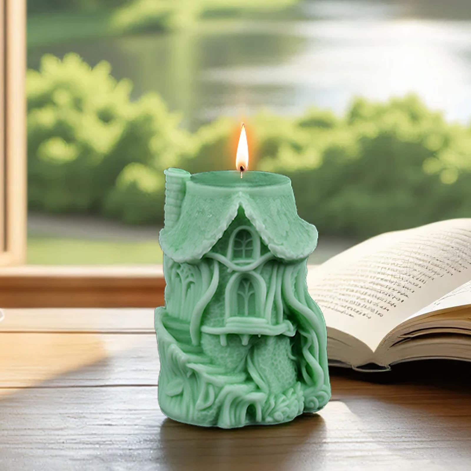 Wenxin European Castle Aromatherapy Candle Mold Ancient Castle Building Creative Silicone Candle Mold Cross-Border Source