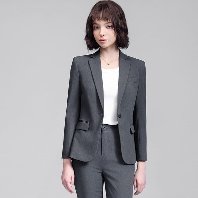 Versatile Ol Suit Set for Women: Blazer and Pants Two-Piece Outfit for Autumn and Winter, Formal Business Attire for Meetings