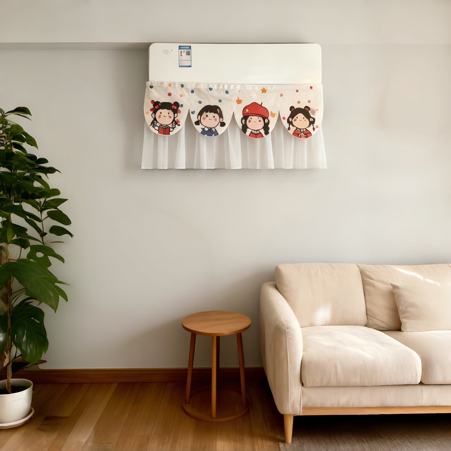 Air Conditioner Wind Deflector Anti-Direct Draft Cold Air Baffle Universal No-Installation Windproof Cloth Curtain Cover
