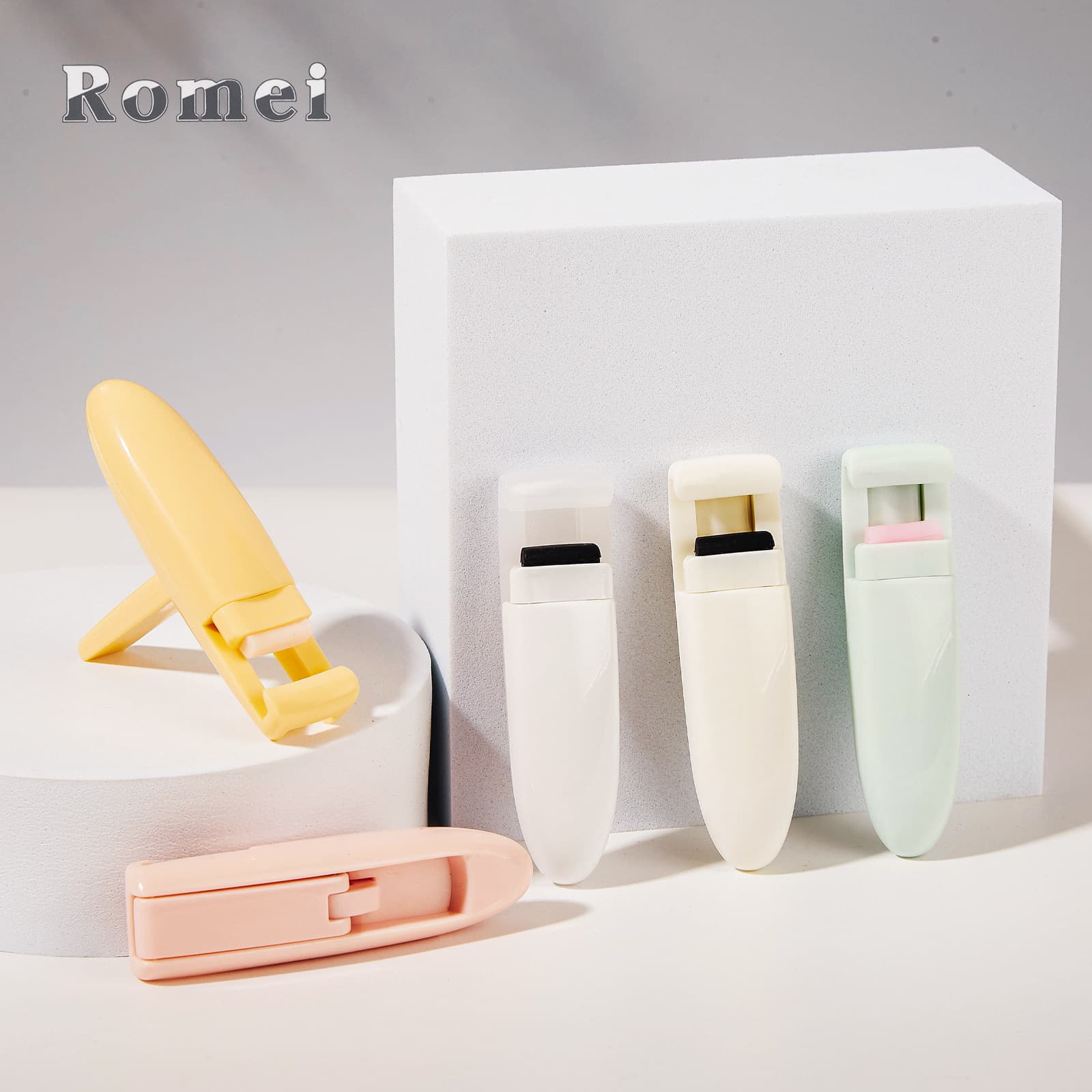 Luomei Partial Plastic Eyelash Curler Portable Mini Lash Curler Volumizing Beauty Tool Partial Eyelash Curler