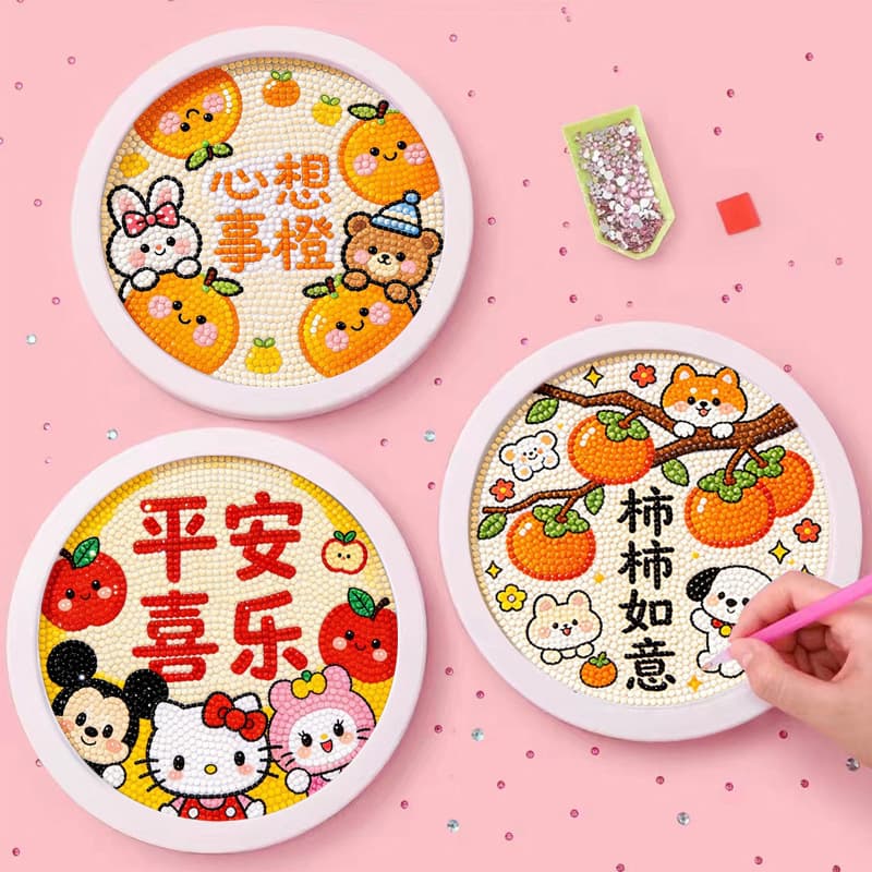 Children's Diamond Painting DIY Sticker Kit for Elementary Students, Cartoon Dot Art, Kindergarten Handmade Educational Toy