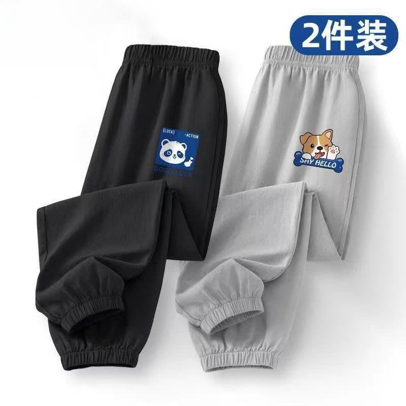 Boys' Ice Silk Pants Summer 2025 New Casual Pants Big Kid Thin Summer Long Pants Children's Mosquito Repellent Pants Trendy