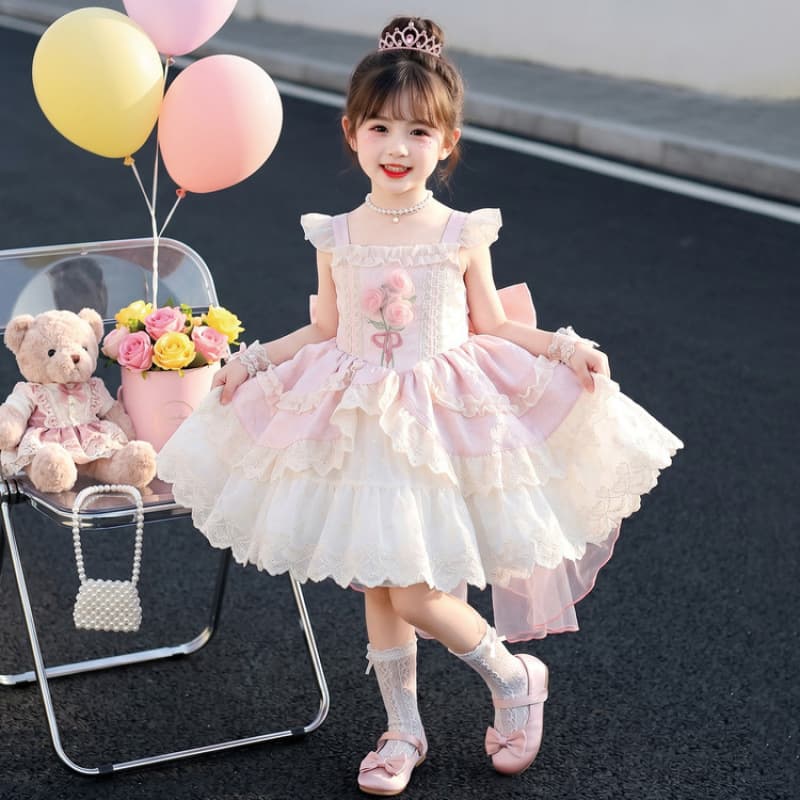 Girls Dress Summer 2026 New Style Children's Wear Princess Dress Gauze Dress Little Girl Summer Lolita Dress