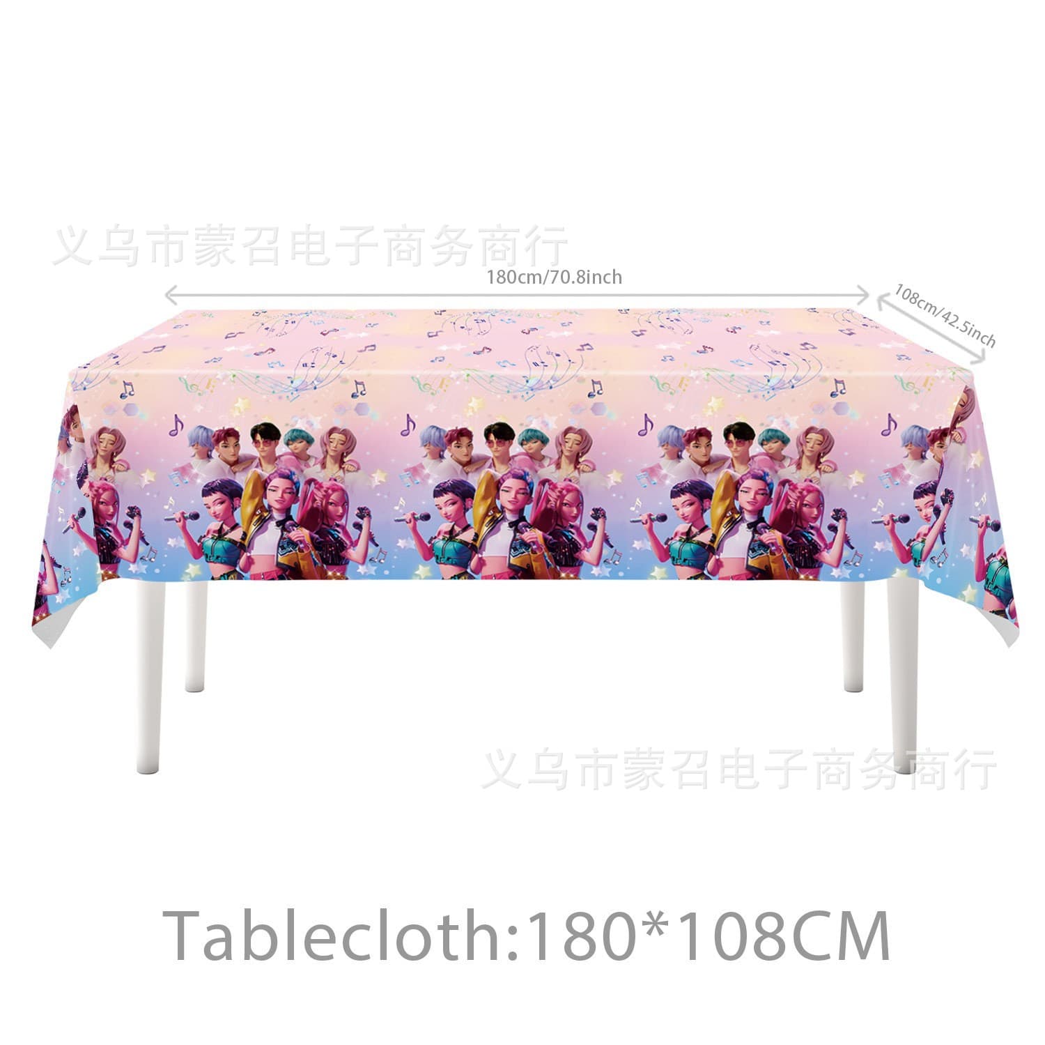 New cartoon children's birthday party disposable tablecloth pe Strawberry Hello Kitty Mickey Minnie tablecloth rectangular