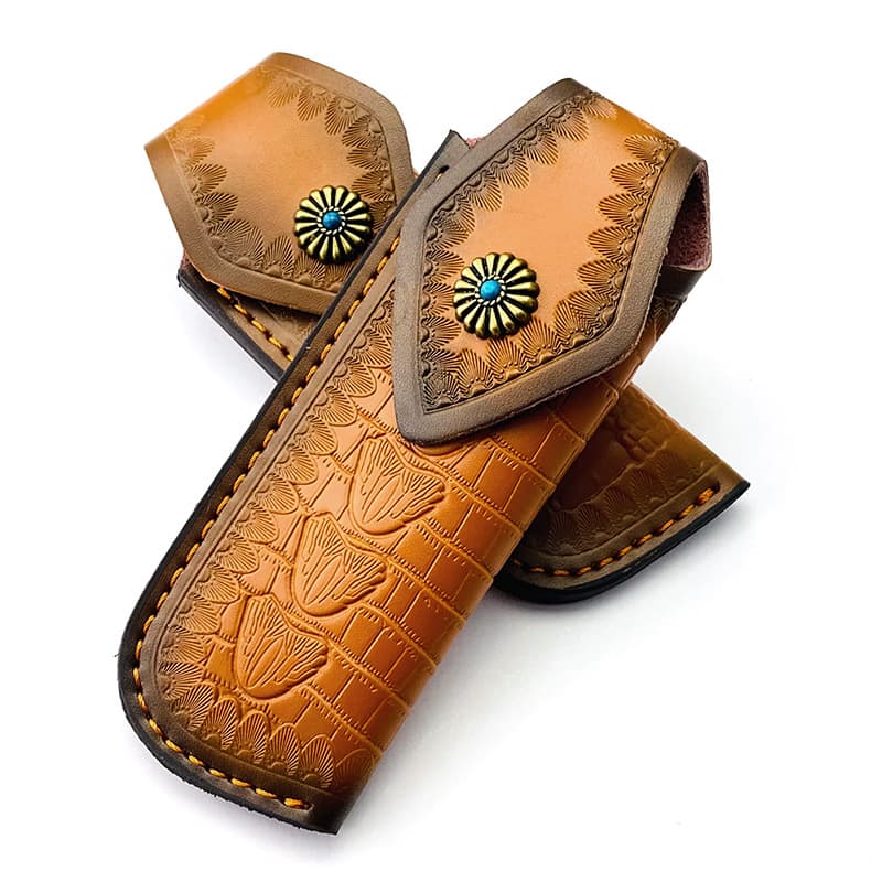 Folding Knife Cowhide Knife Cover, Universal First-layer Scabbard, Swiss Army Knife Cover, Folded Knife Leather Sheath, Genuine Leather Knife Cover