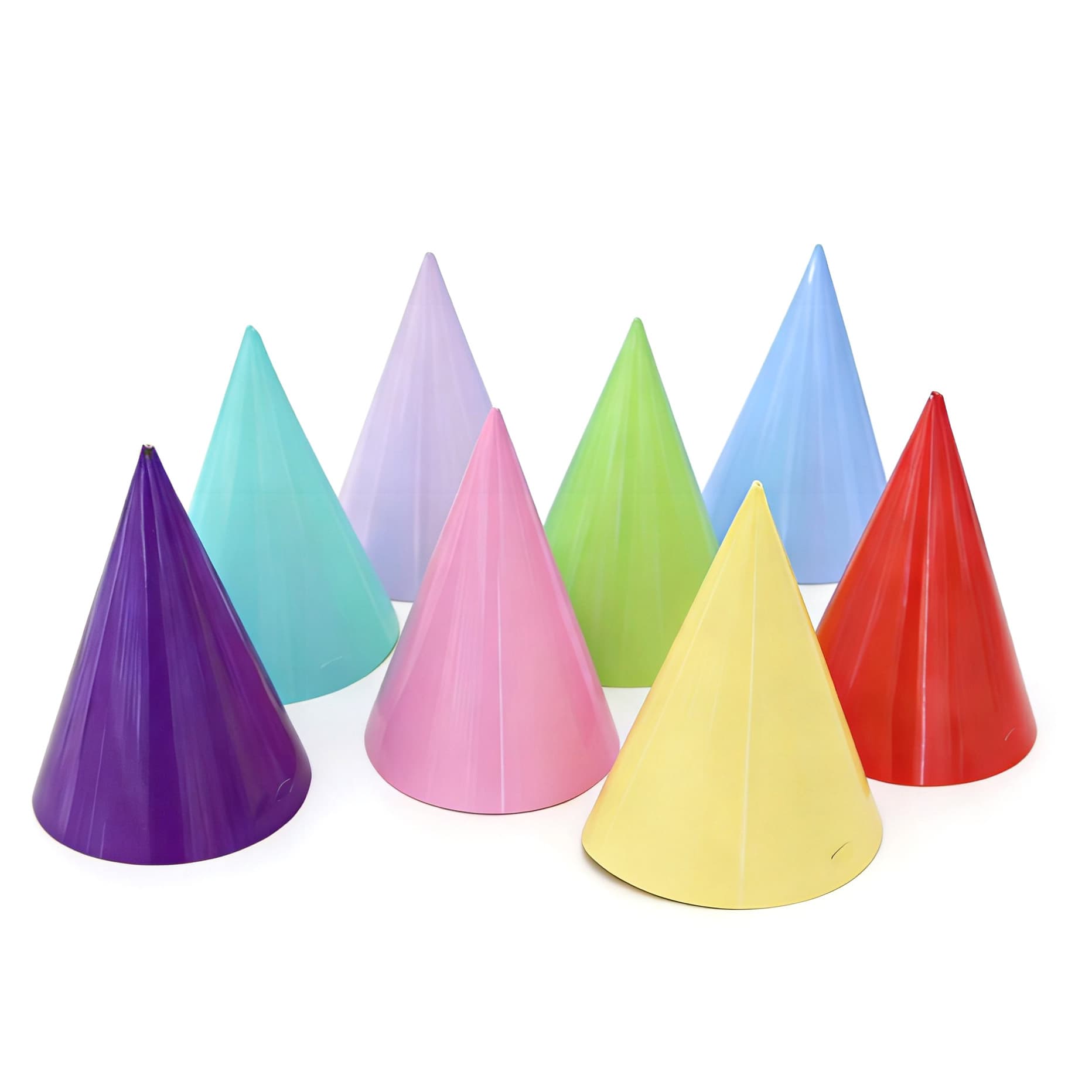 Manufacturer Wholesale Korean-Style Cream-Colored Children's Birthday Hats, Solid Color Children's Birthday Pointed Paper Hats, Party Supplies