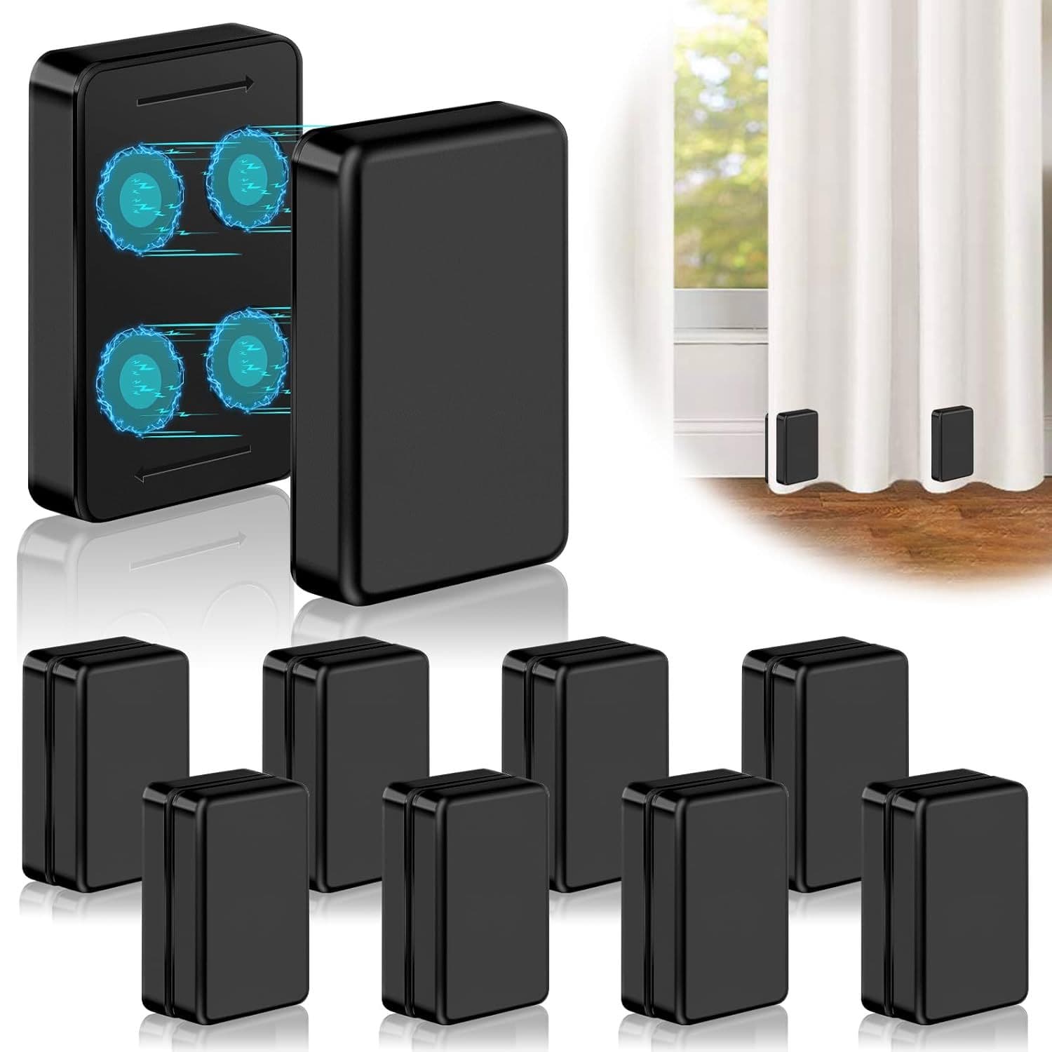 Outdoor Curtain Weight Plastic-Coated Magnetic Curtain Weight Waterproof Heavy-Duty Curtain Magnets for Shower Curtains, Tablecloths, Flags