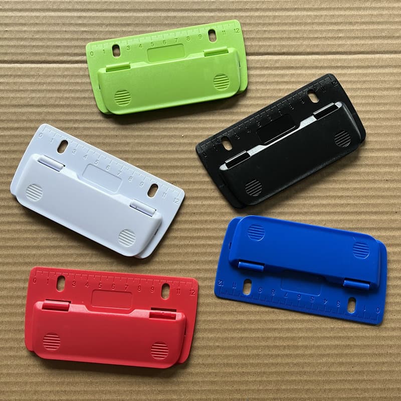 Office Stationery File Punch, 2-Hole Punch, Plastic Double Hole Punch