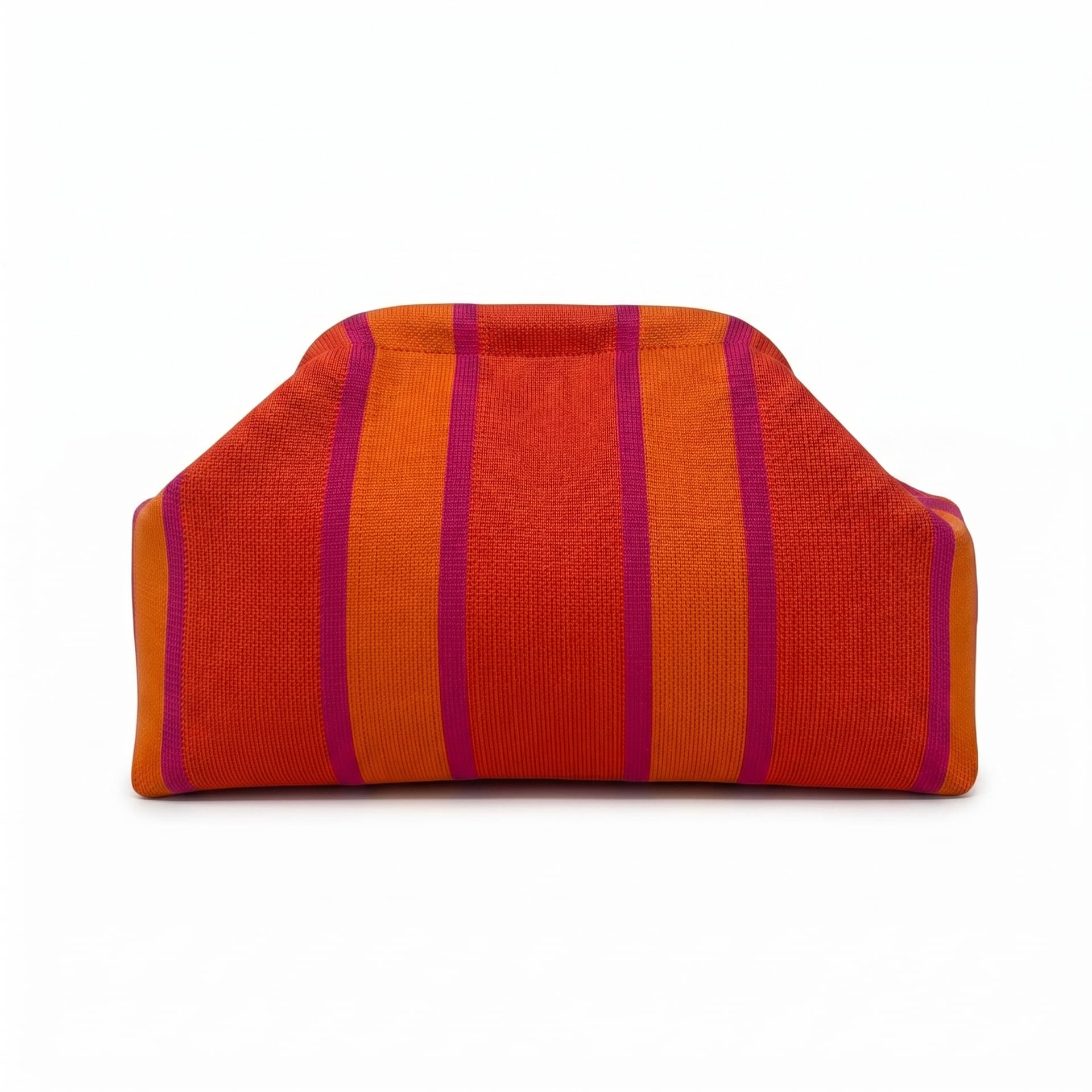 Cross-border new clip bag, fashionable and versatile clutch bag, large capacity knitted cosmetic bag, portable storage bag